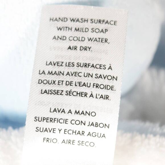 Baby Essentials Lovey Plush Blue Bear Blanket 4-Square Pattern Blue & White - Picture 13 of 14